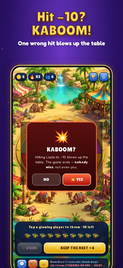 KABOOM — blow up the table